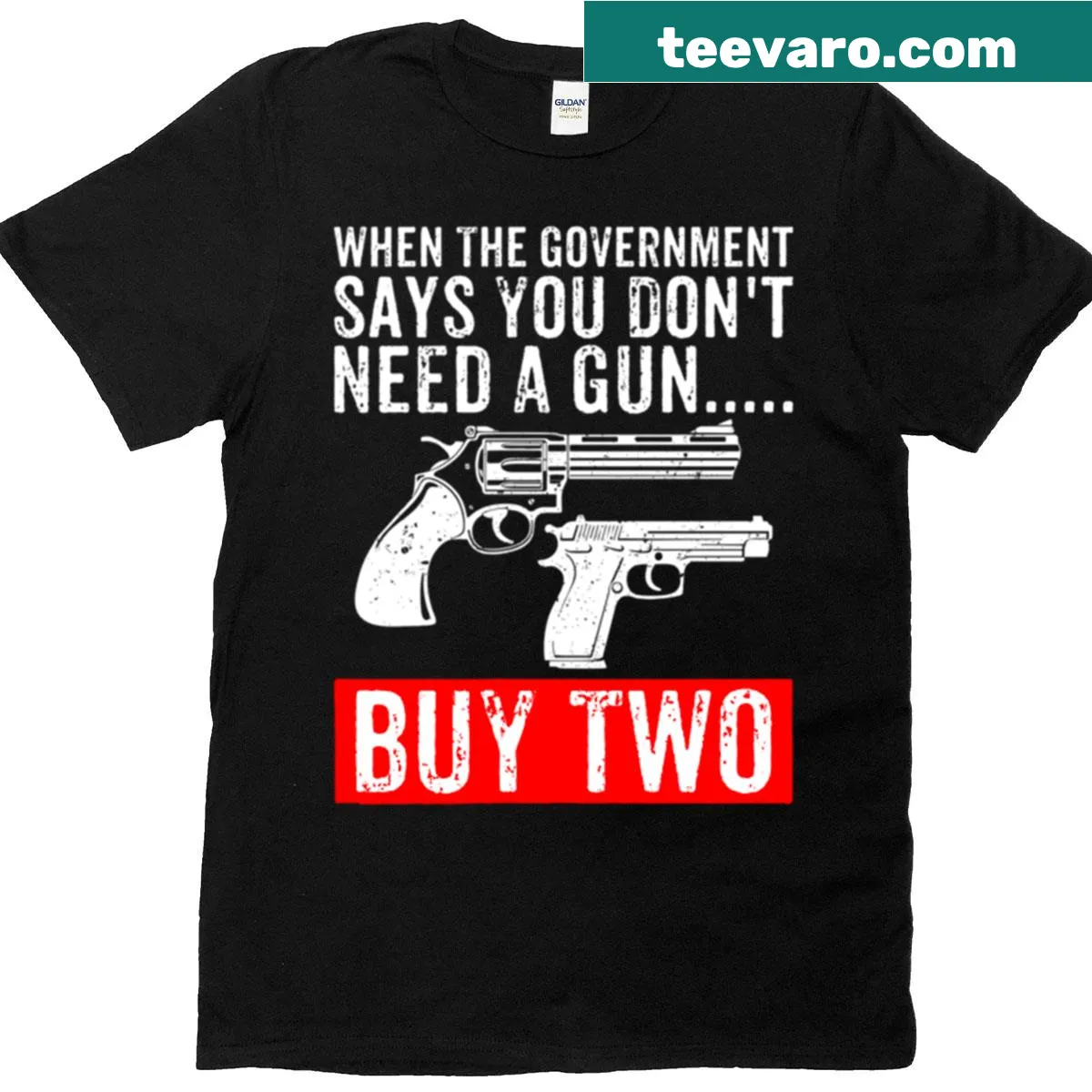 Funny gun owner T-shirt with humorous saying about gun ownership — on a men's t-shirt