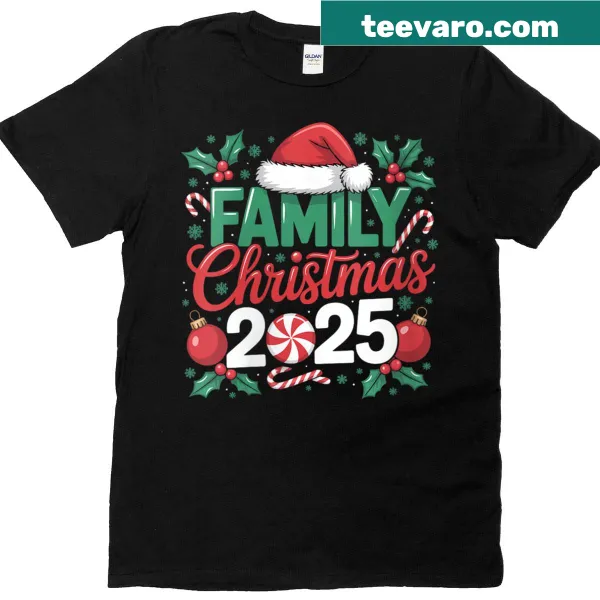 Sentimental Christmas T-shirt with family-focused message