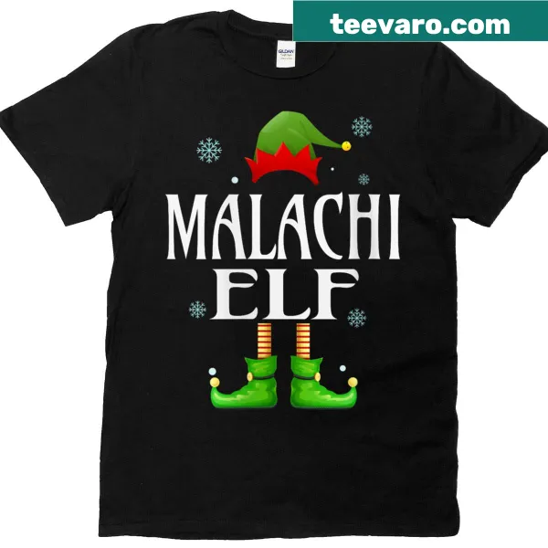 Funny Malachi Elf design for matching Christmas family outfits