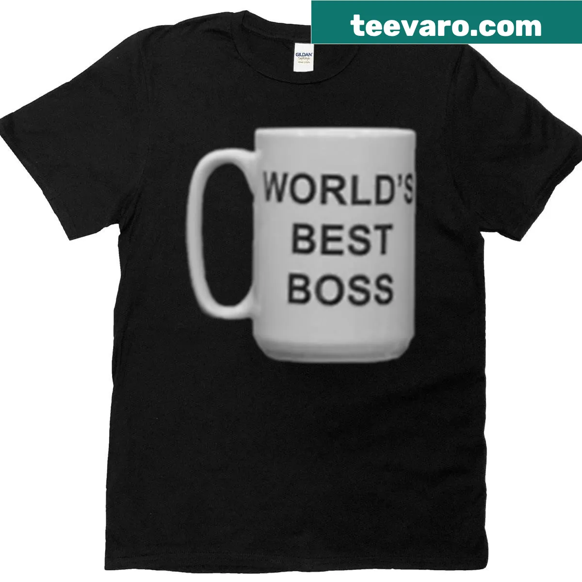 Meme-inspired t-shirt declaring 'World’s Best Boss.' — on a men's t-shirt