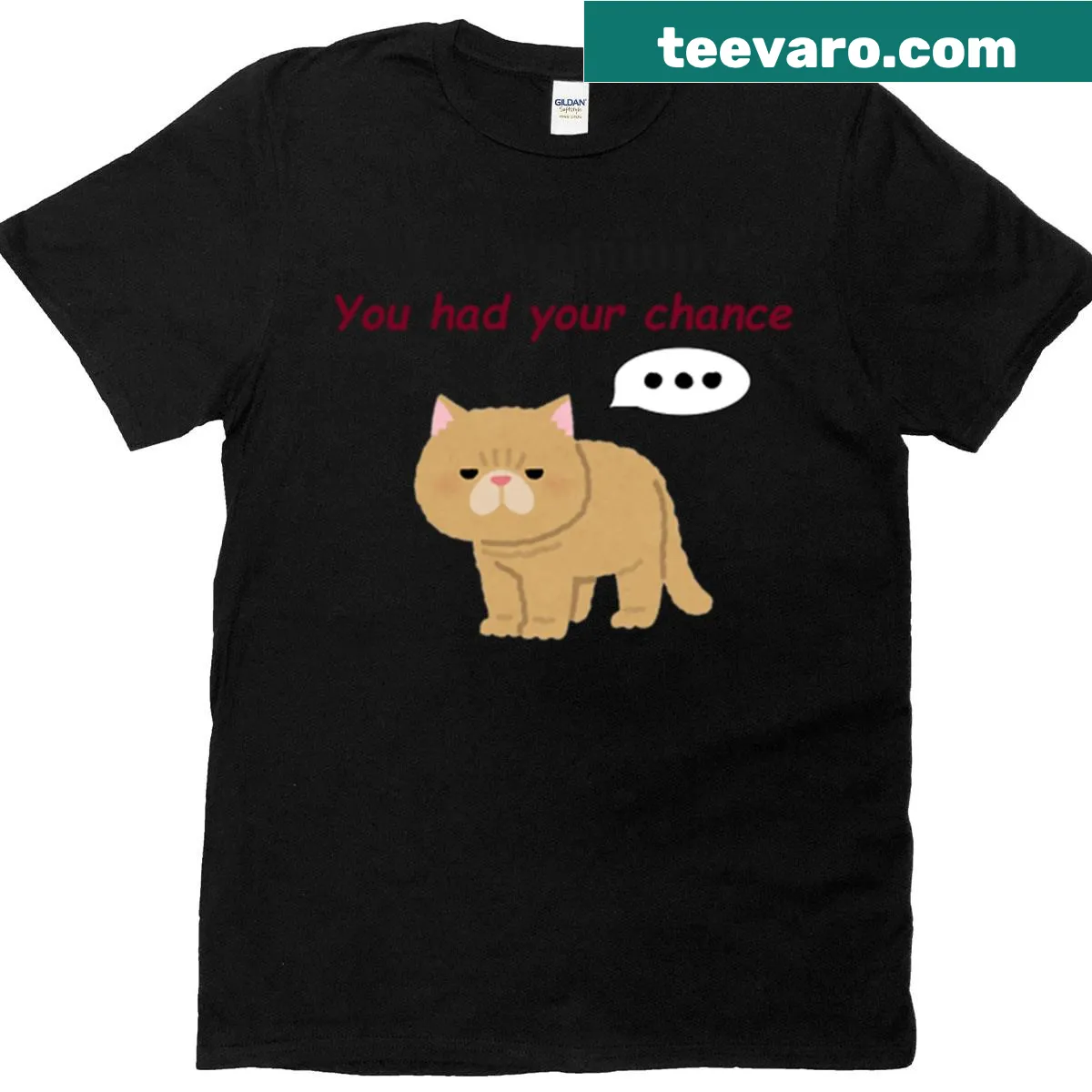T-shirt with the phrase 'Your Opinion You Had Your Chance' in bold text — on a men's t-shirt