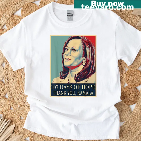 Oversized T-shirt honoring Kamala Harris with a message of hope