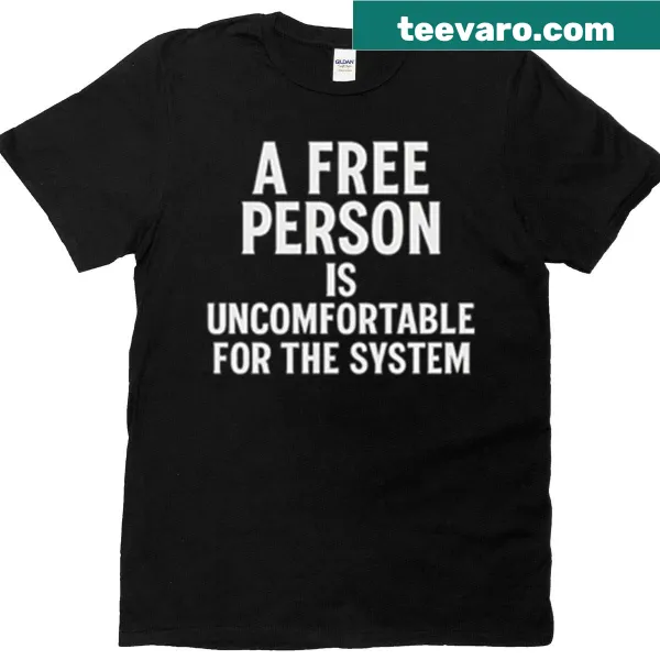 Bold anti-system statement T-shirt promoting freedom