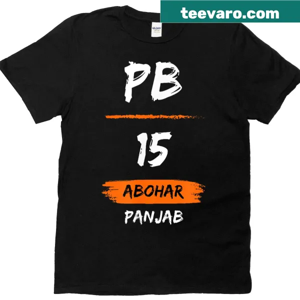 T-shirt featuring a playful design of a Punjabi car number plate
