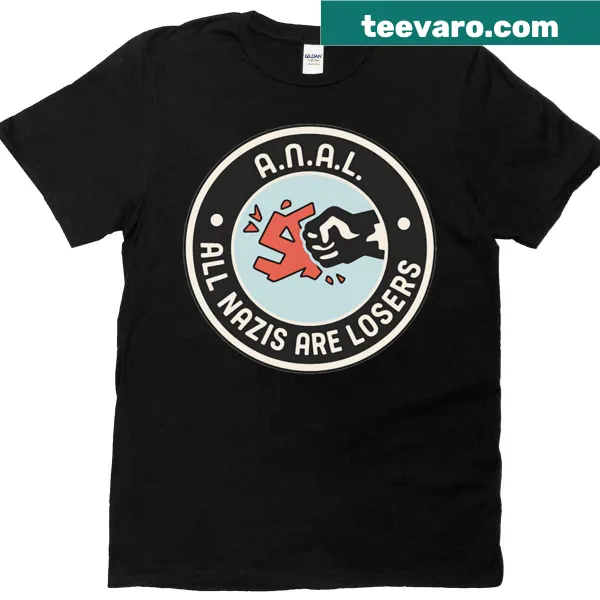 T-shirt with the phrase All Nazis Are Losers, a bold political statement