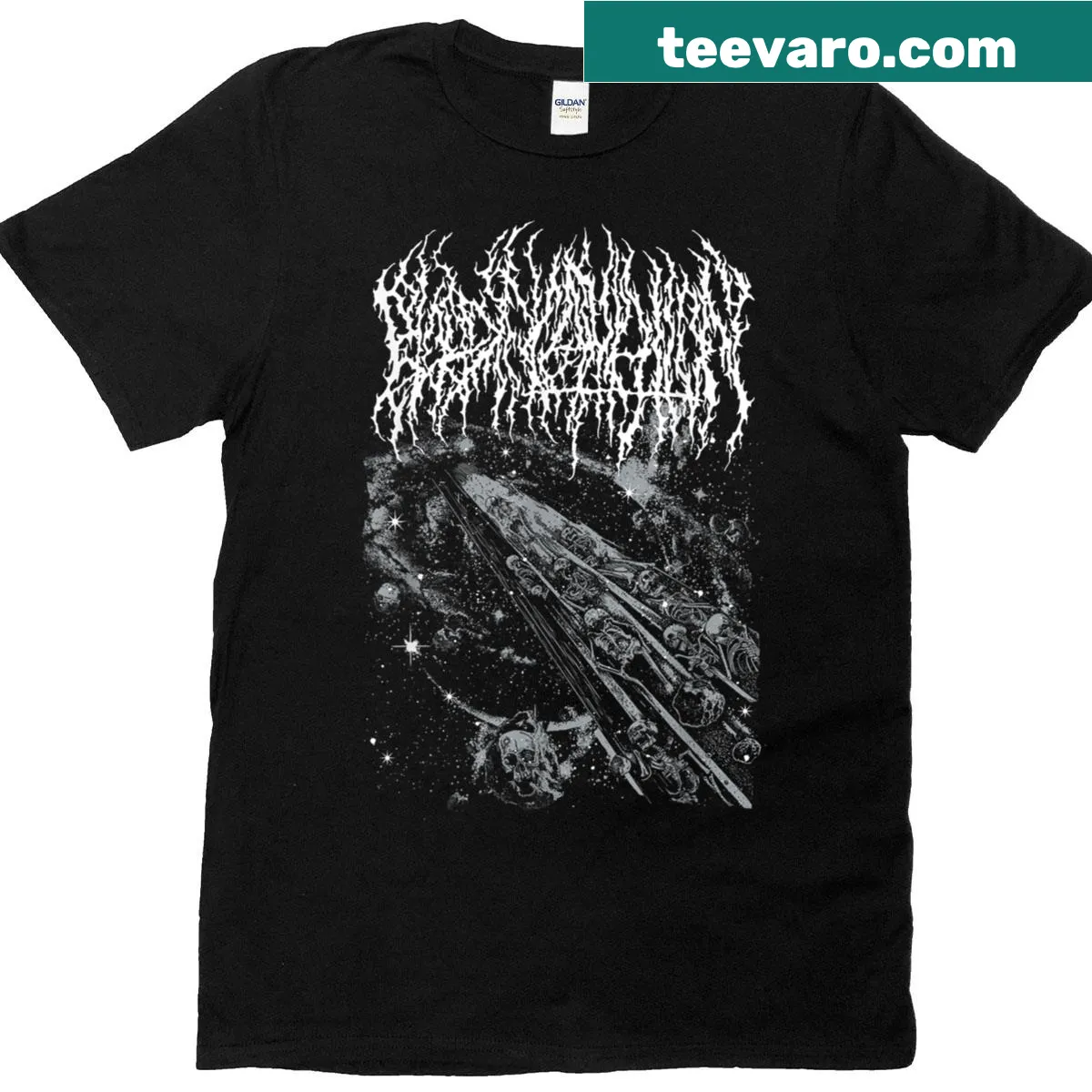 Official Blood Incantation shirt with evocative typography — on a men's t-shirt
