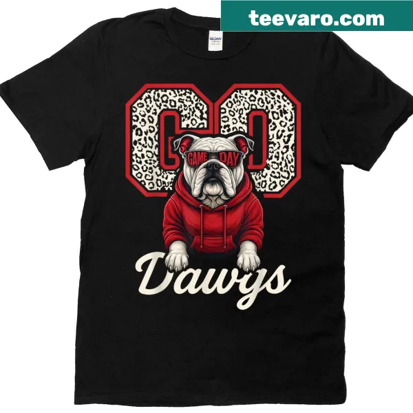 Playful bulldog graphic with 'Go Dawg' slogan