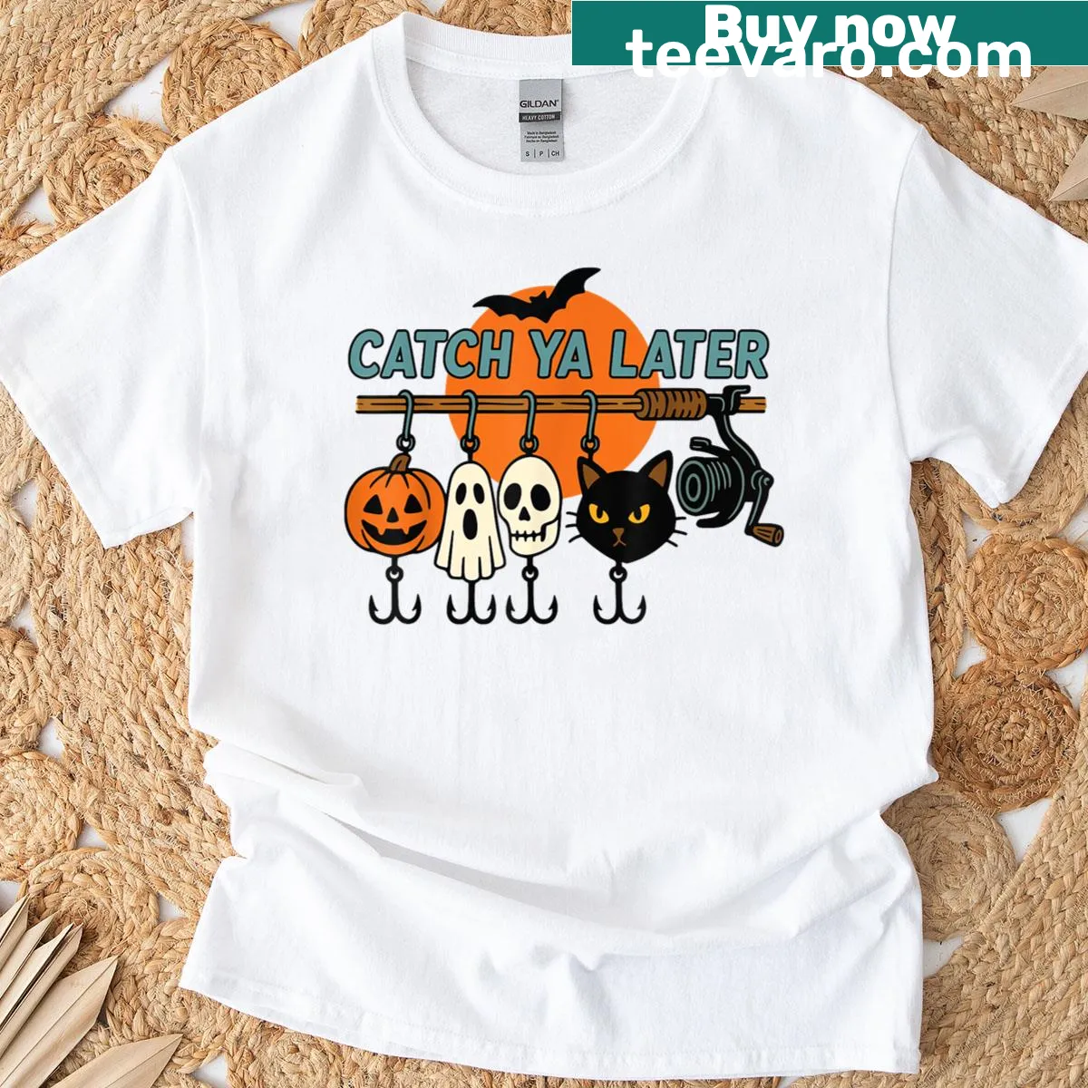 Retro horror Halloween t-shirt with spooky vibes and nostalgic design — on a men's t-shirt