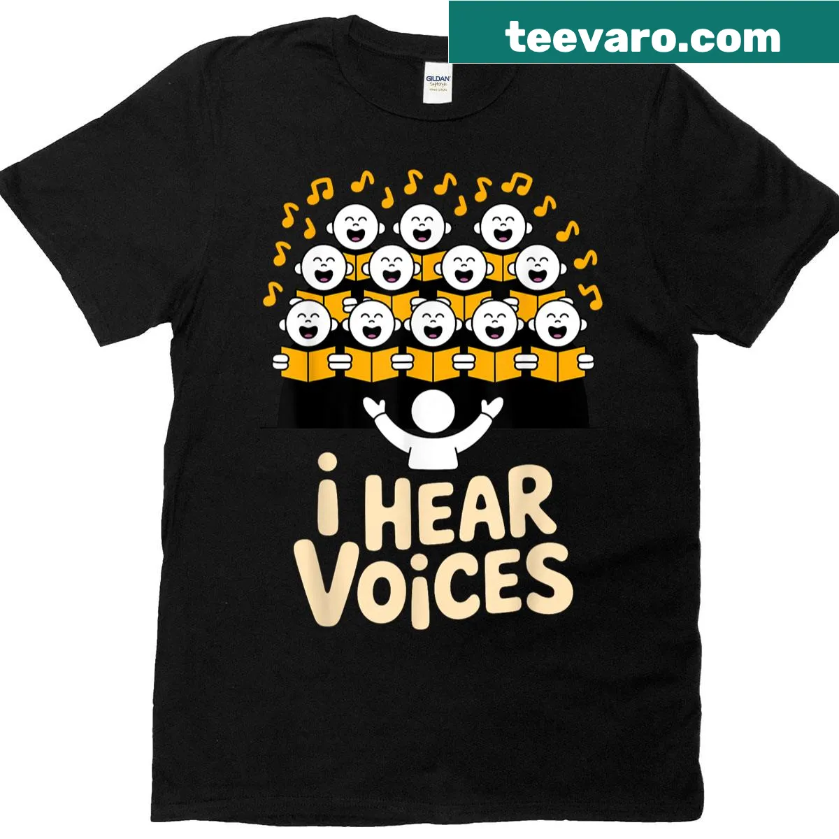 Choir art illustration on a t-shirt for teachers — on a men's t-shirt