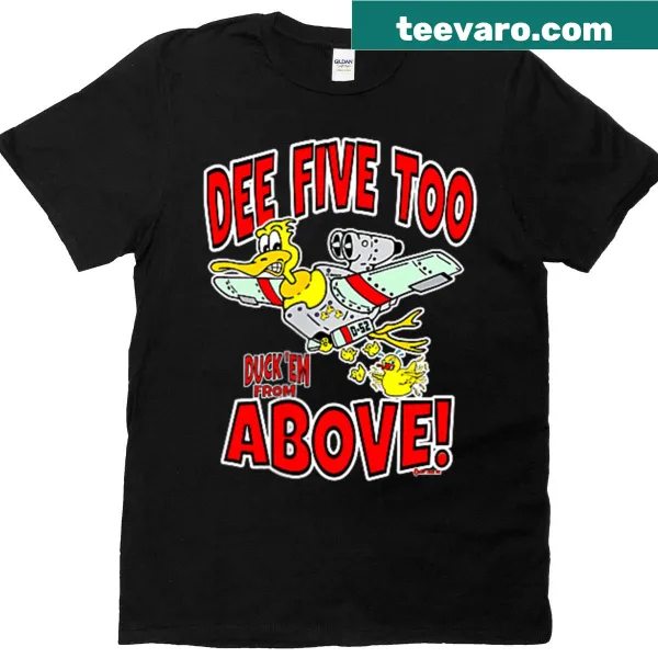 Cartoon duck design with playful text on t-shirt
