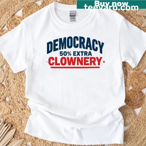 Oversized t-shirt with humorous political satire design
