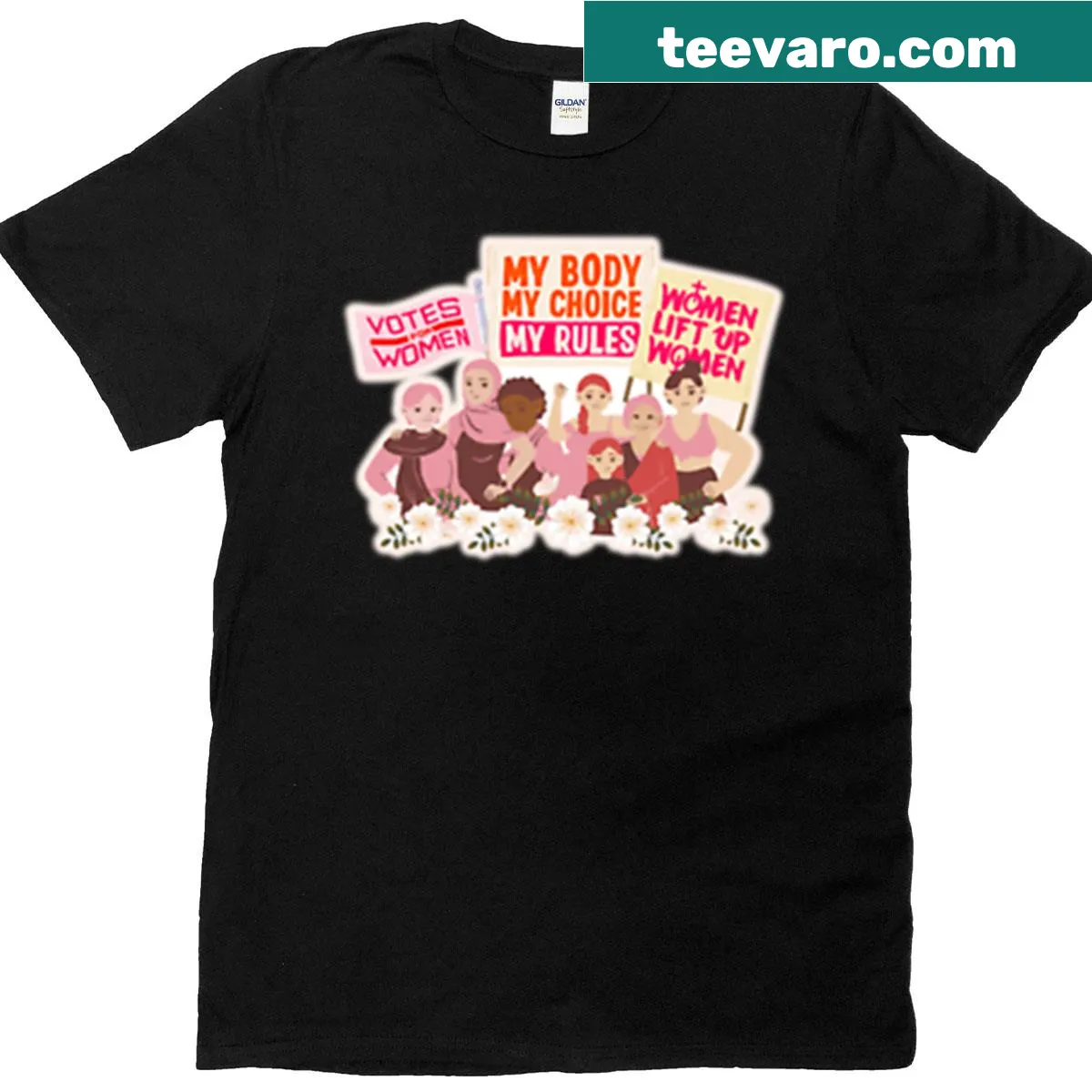 Empowered Women My Body My Choice t-shirt — on a men's t-shirt