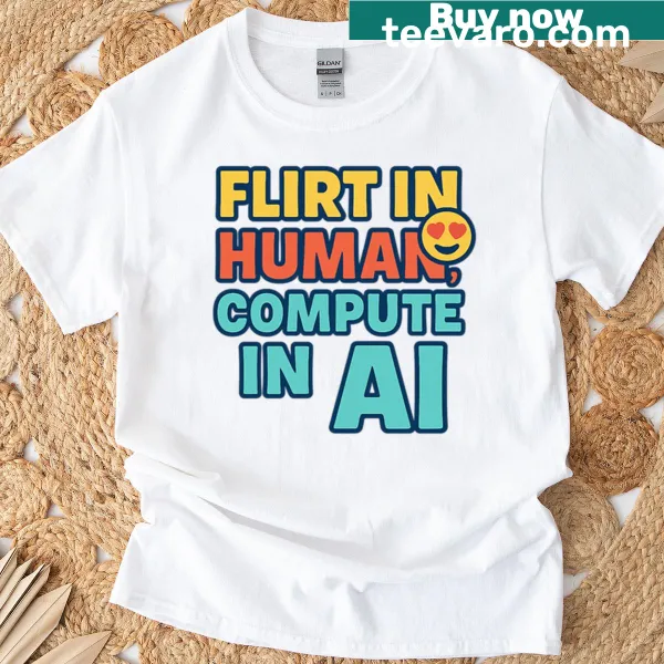 Funny tech lover t-shirt with AI quote
