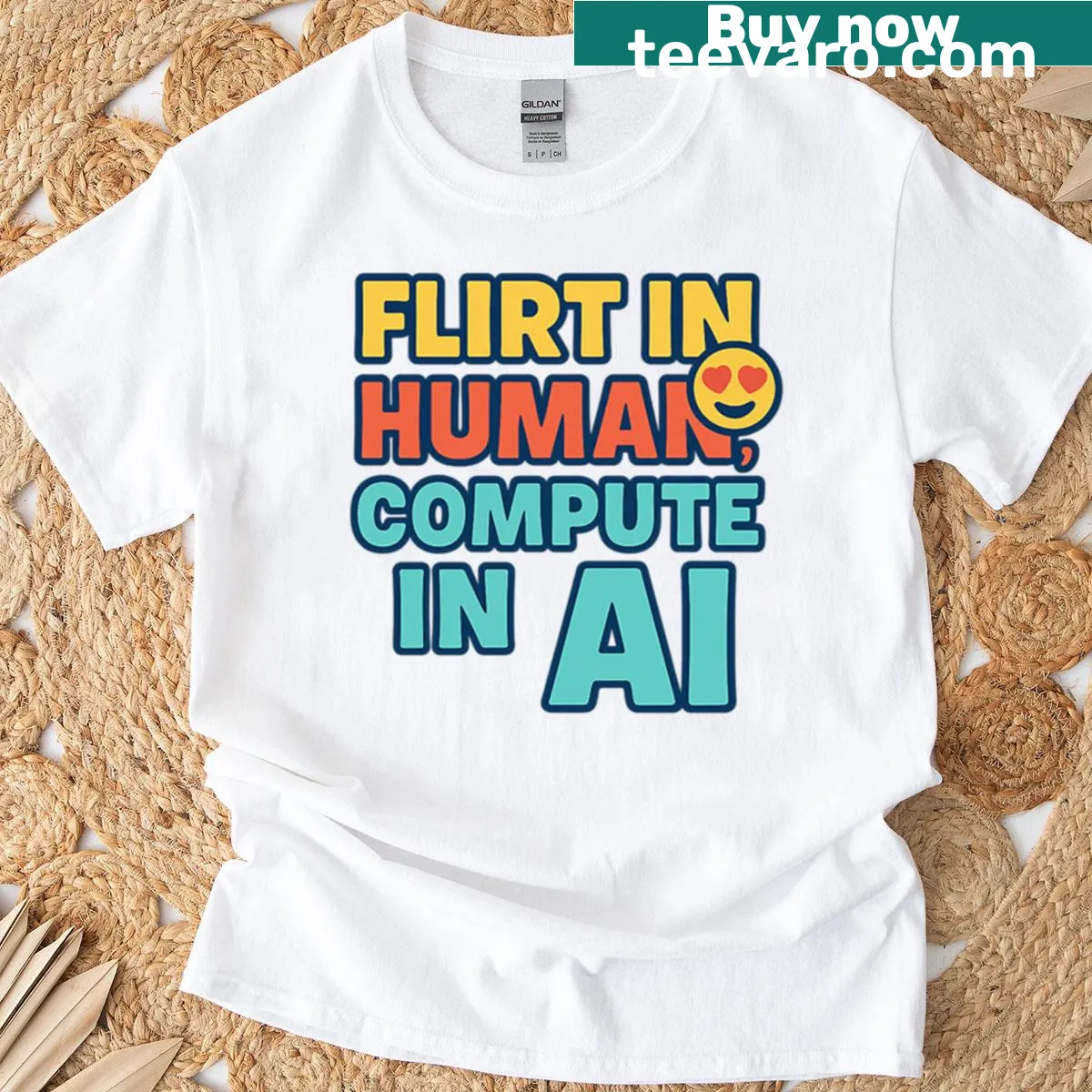 Funny tech lover t-shirt with AI quote — on a men's t-shirt