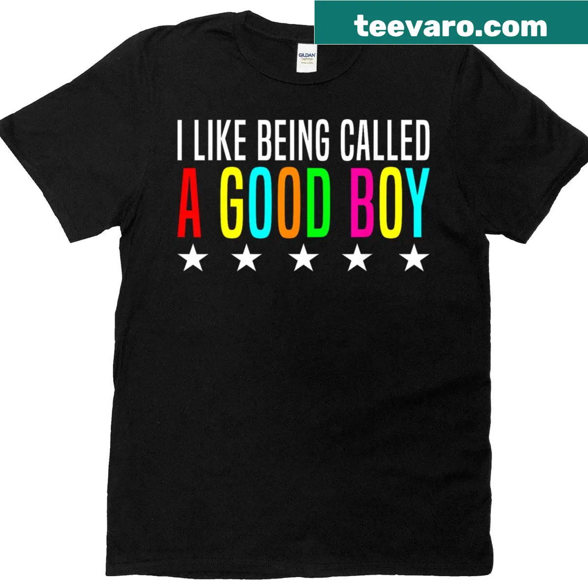 T-shirt featuring the humorous saying about being a good boy — on a men's t-shirt
