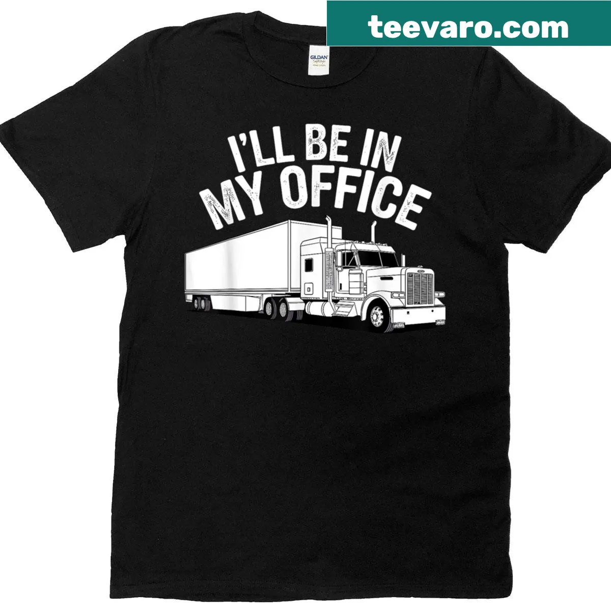 Humorous truck-themed t-shirt for truck drivers and enthusiasts — on a men's t-shirt