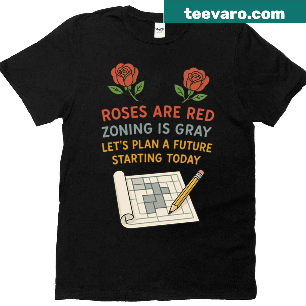 Funny oversized t-shirt for urban planners featuring humorous design — on a men's t-shirt