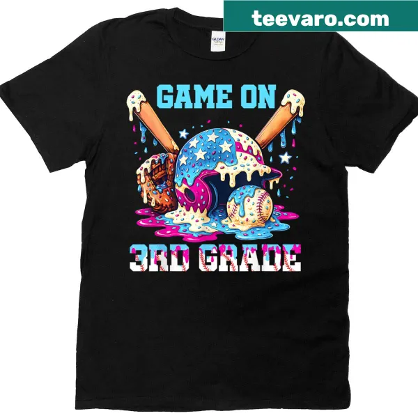Playful cartoon design of baseball and ice cream for boys