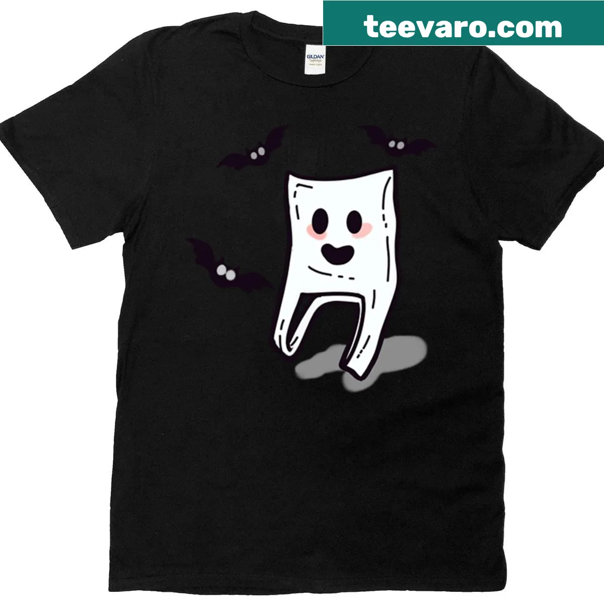 Ghost-themed t-shirt promoting awareness of global warming. — on a men's t-shirt