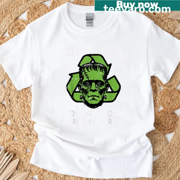 Halloween-themed t-shirt featuring a playful Frankenstein design