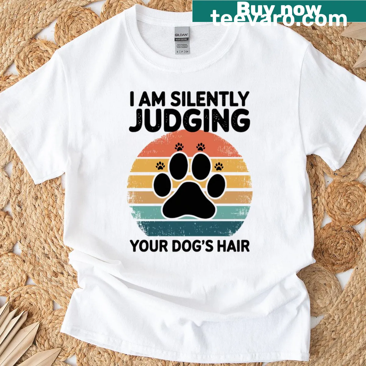 Funny dog hair quote graphic on a t-shirt — on a men's t-shirt