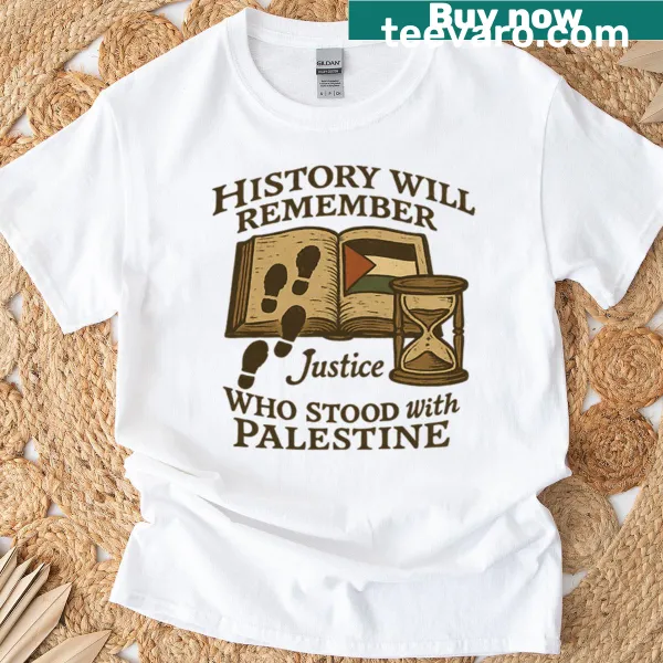 Artwork promoting solidarity with Palestine on a t-shirt