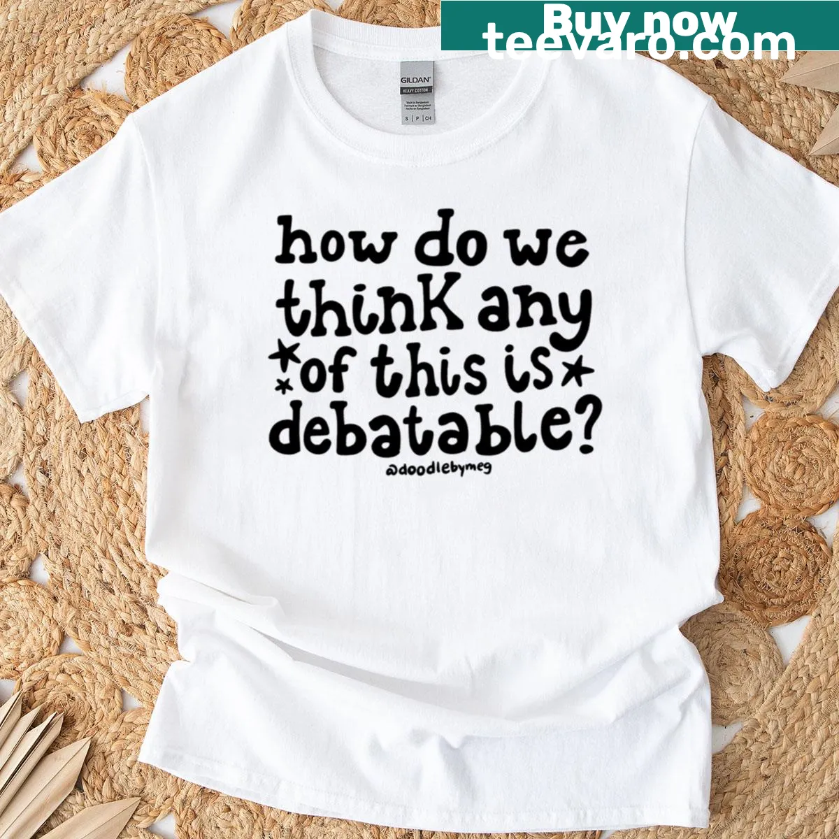 Sarcastic typography T-shirt with a thought-provoking question — on a men's t-shirt