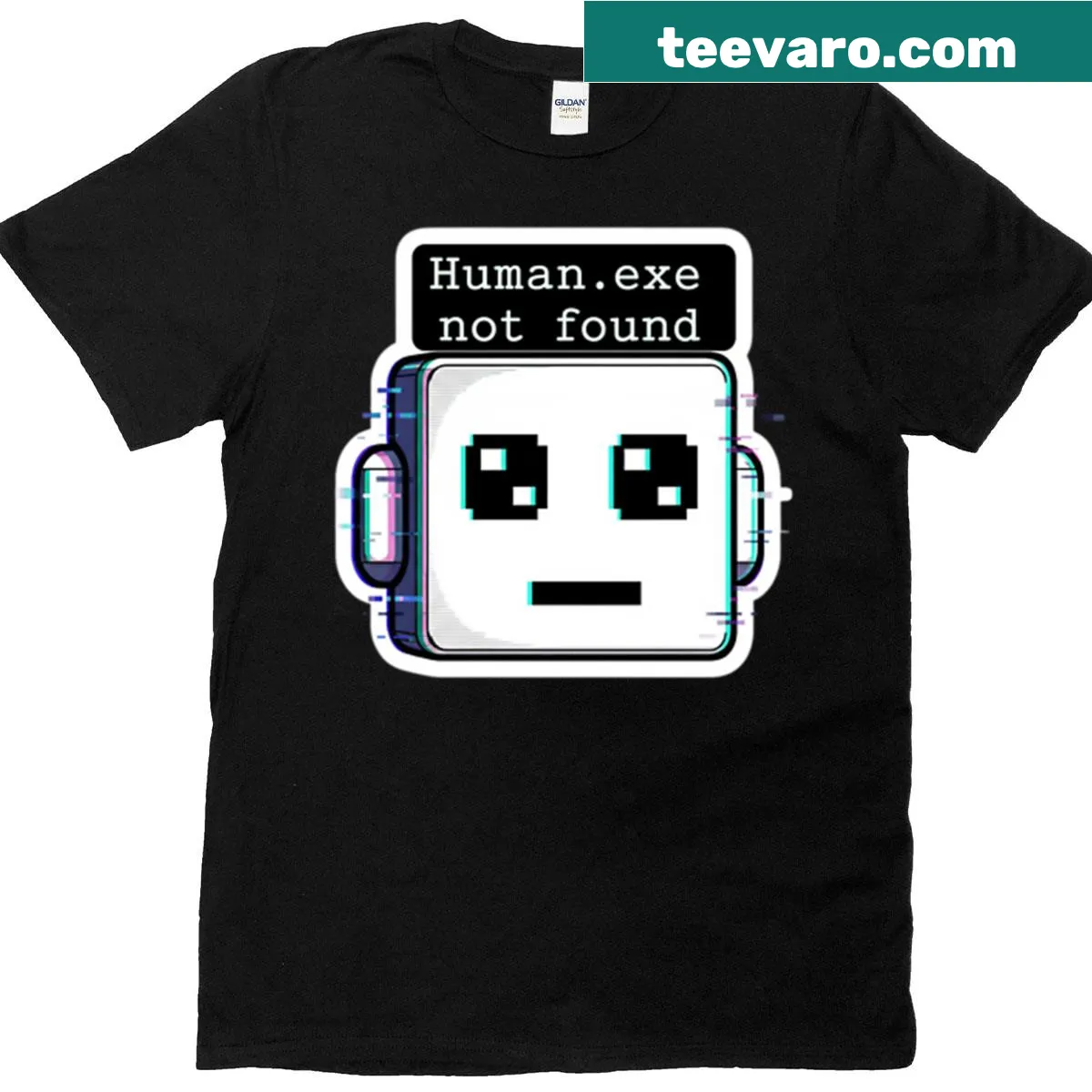 Top Dad Sticker Humanexe Not Found Funny Robot Sticker Glitchy Programming Humor Decal ...