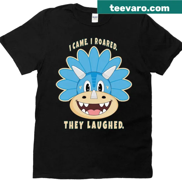 Cute dinosaur t-shirt with cartoon graphic and humorous text
