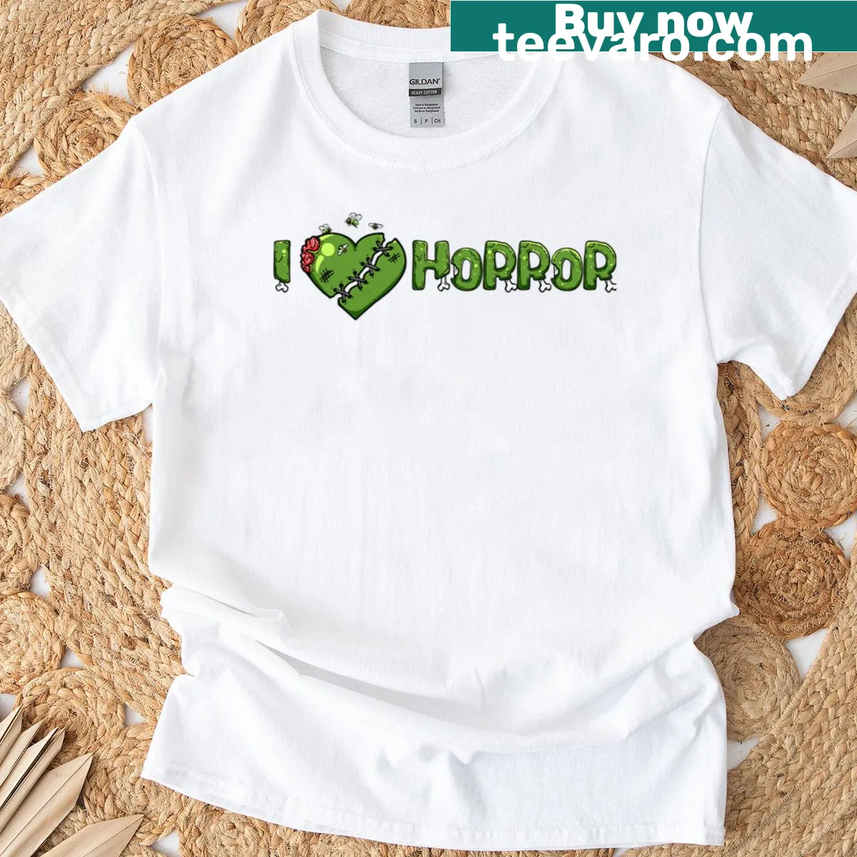 T-shirt expressing love for horror movies — on a men's t-shirt