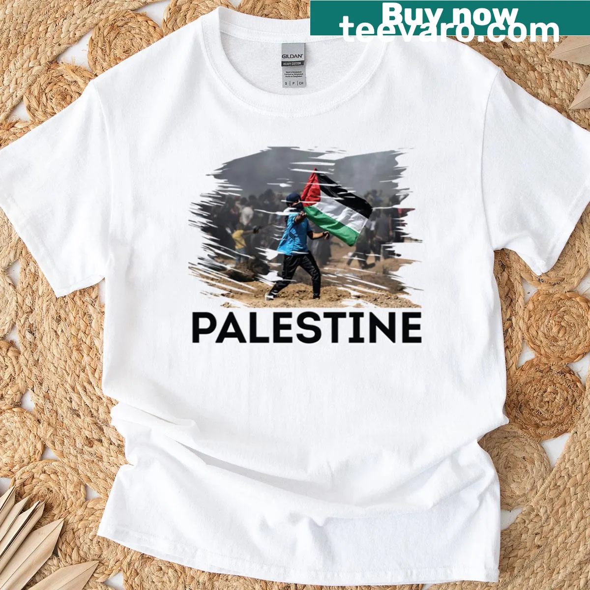 T-shirt with the message Identity Struggle And Freedom — on a men's t-shirt