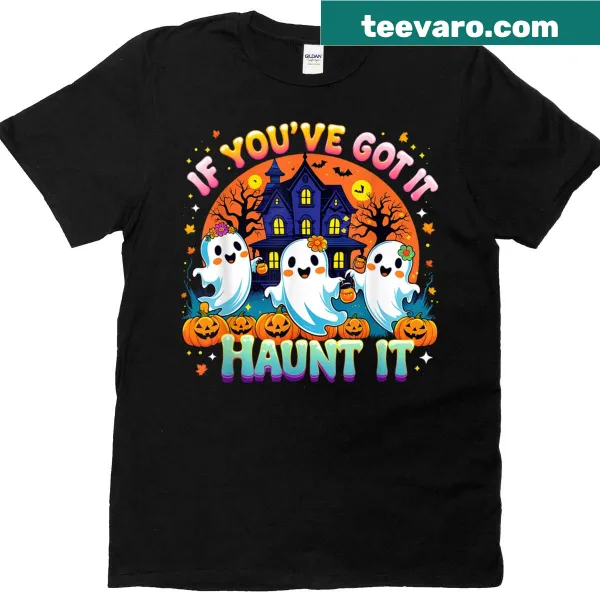 Funny ghost-themed Halloween shirt with playful text