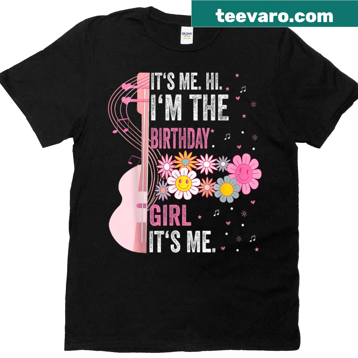 Playful birthday-themed T-shirt for girls with festive text — on a men's t-shirt
