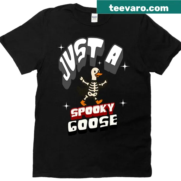 Funny Spooky Goose Halloween T-shirt for kids with cartoon design