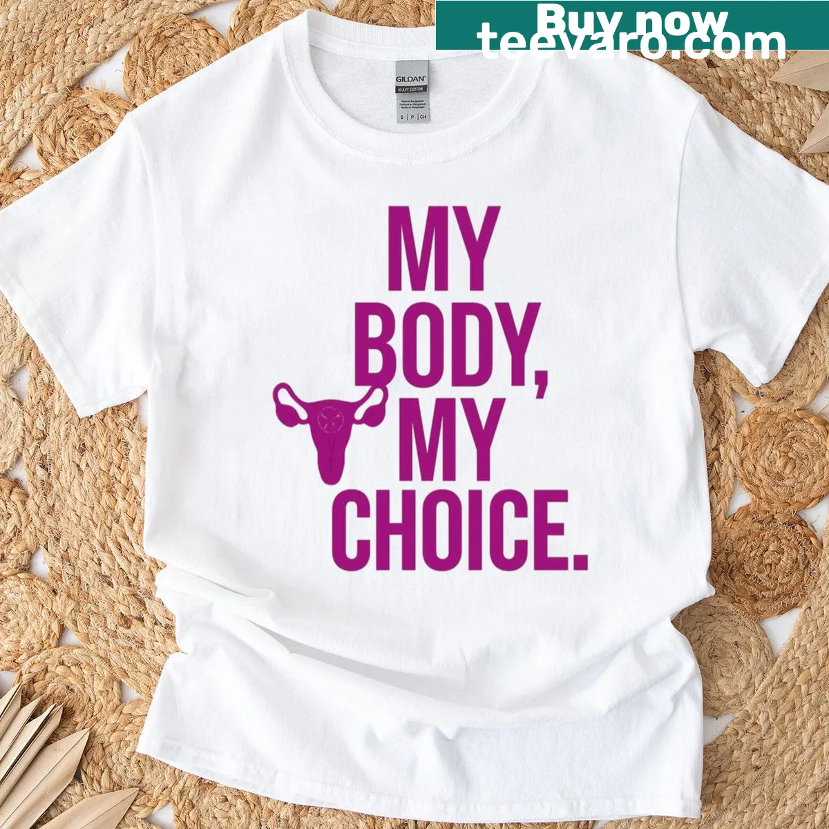 Bold My Body My Choice text design on T-shirt — on a men's t-shirt