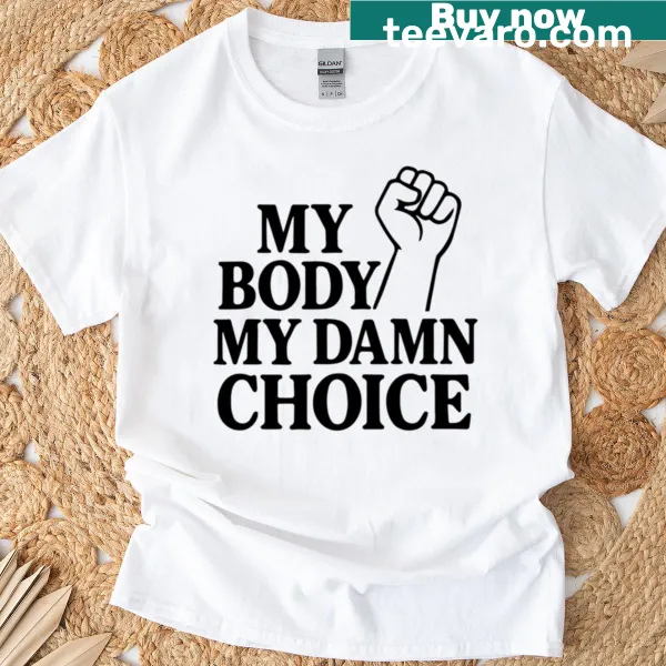 Pro-choice oversized tee with empowering text