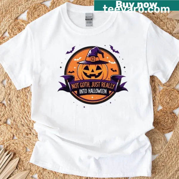 Halloween-themed oversized T-shirt with playful text