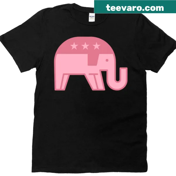 Minimalist T-shirt featuring the phrase Pink Elephant in a simple design
