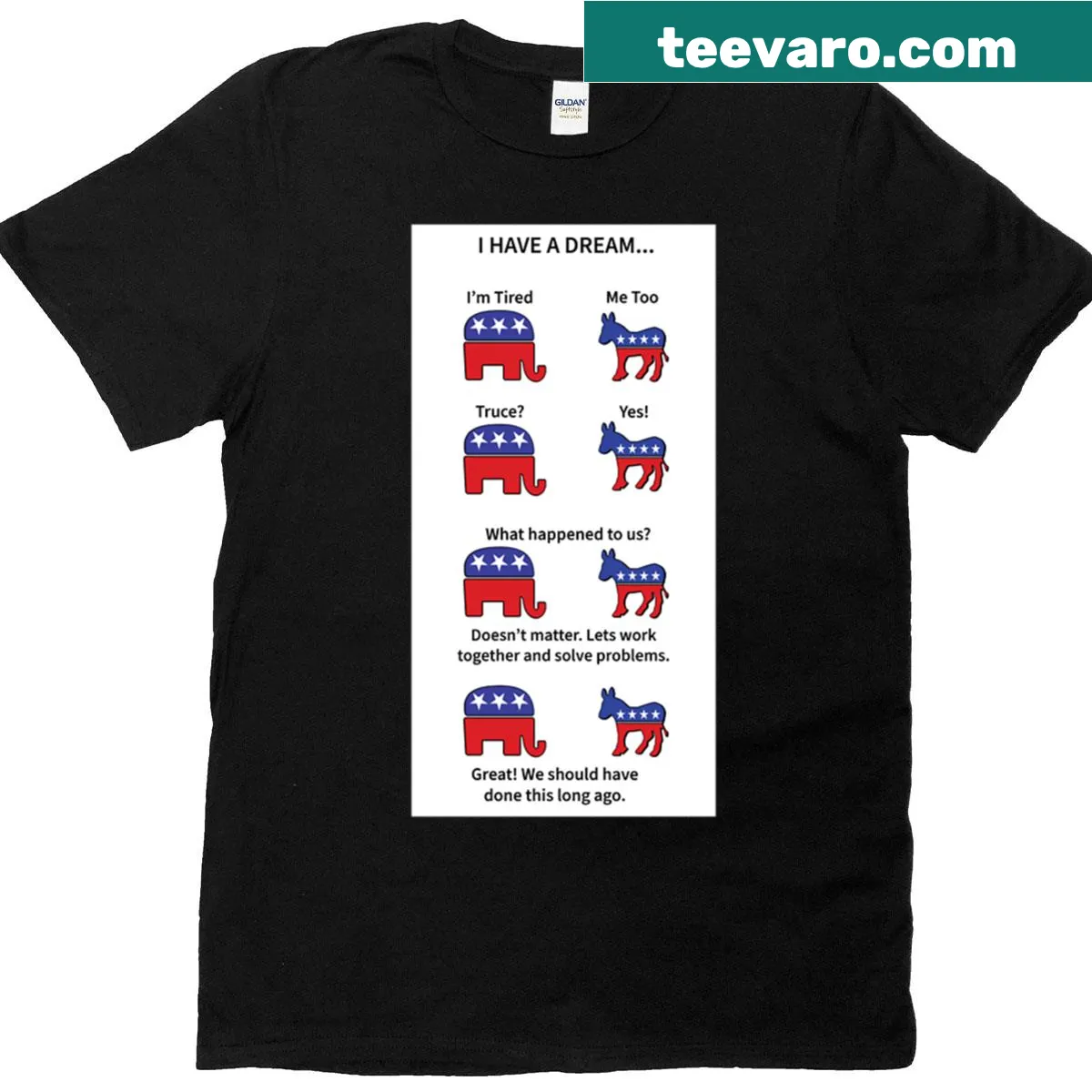 Oversized t-shirt with the text 'Political Dream' in bold typography — on a men's t-shirt