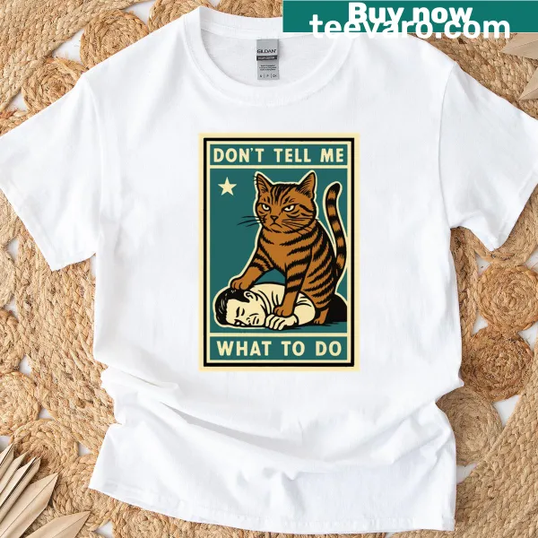 Pop art style rebellious cat graphic t-shirt