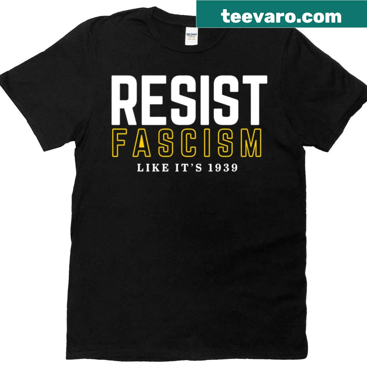Oversized T-shirt with a bold political message — on a men's t-shirt
