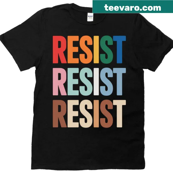 Oversized T-shirt with 'Resist Resist Resist' supporting LGBTQ+ rights