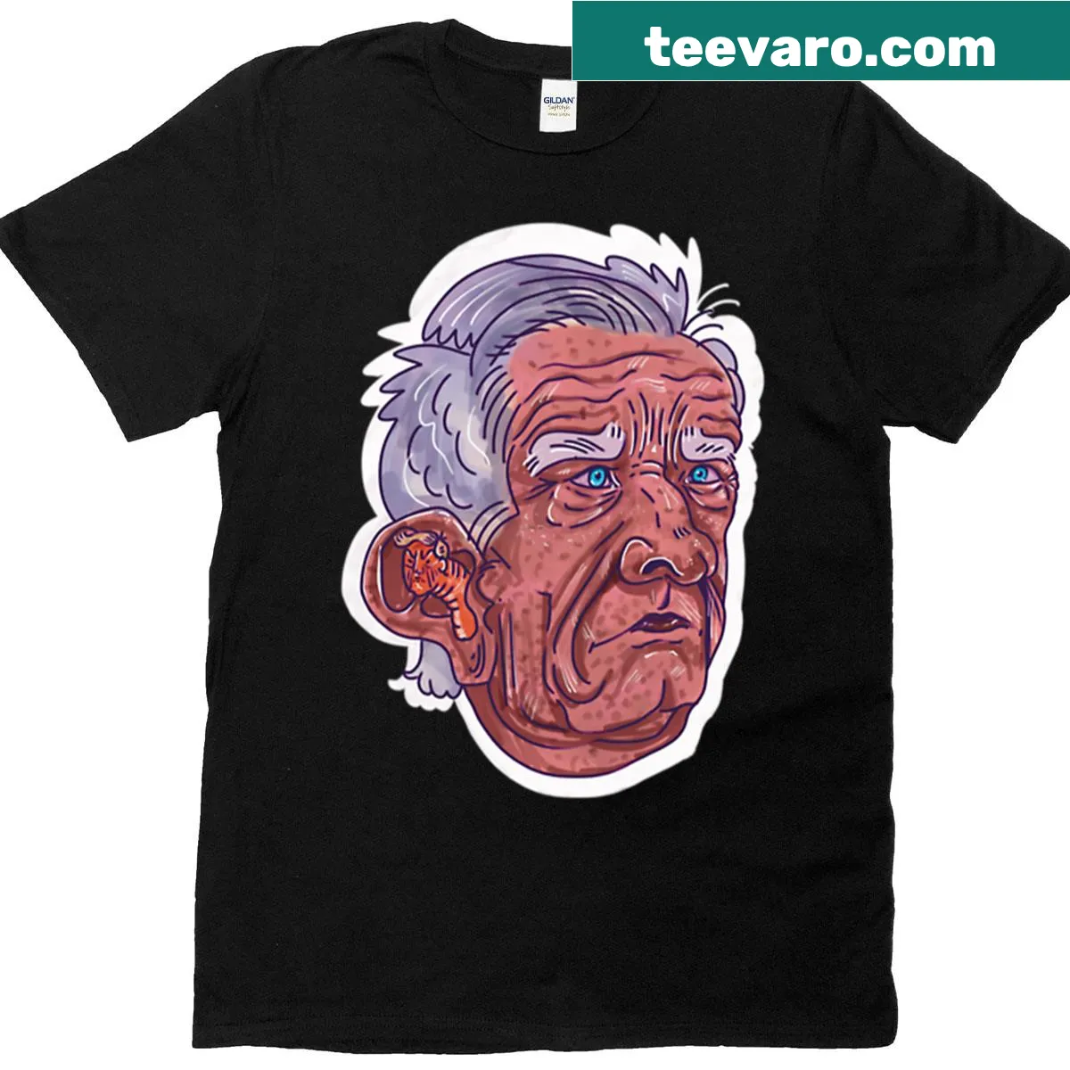 RFK Jr candidate sticker design on an oversized t-shirt — on a men's t-shirt