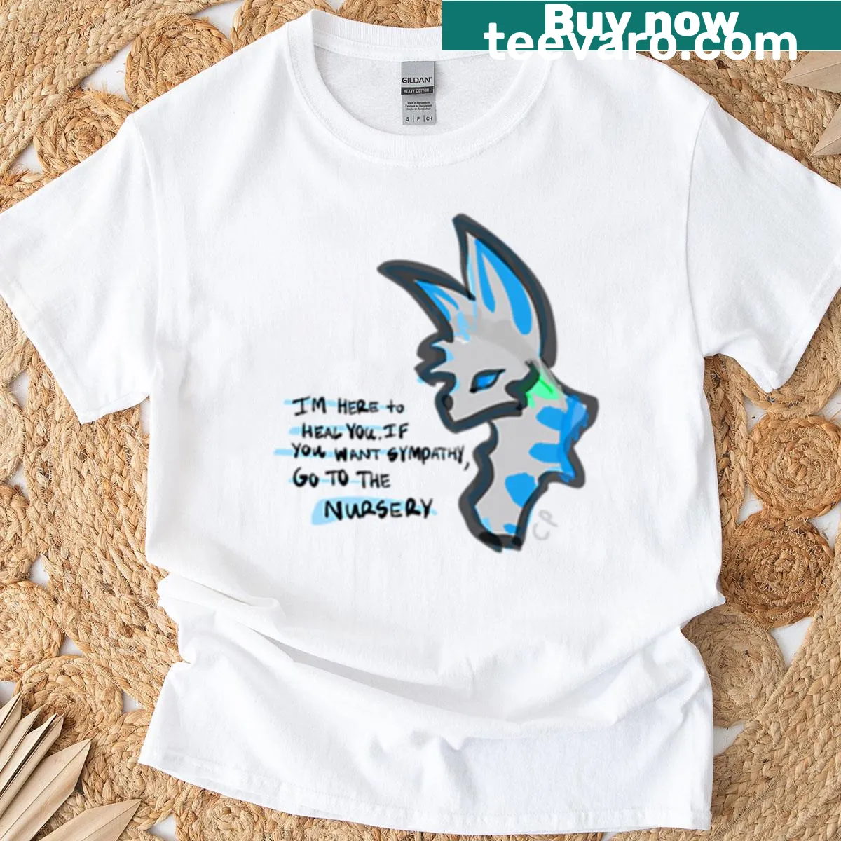 Illustration of Jayfeather from Warriors on a t-shirt — on a men's t-shirt