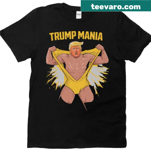 Action-packed wrestling illustration themed around Trumpmania