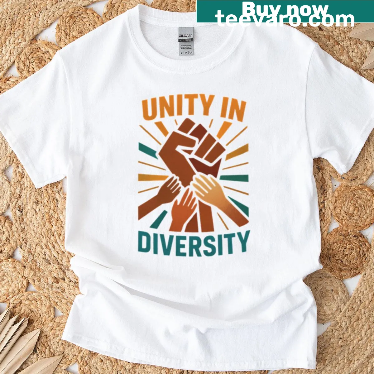 Oversized tee promoting social justice and equality in bold typography — on a men's t-shirt