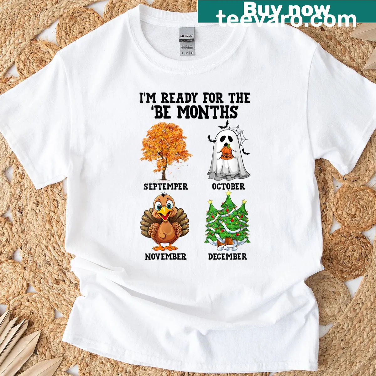 T-shirt with the phrase 'I'm Ready For The Ber Month Season' for autumn — on a men's t-shirt