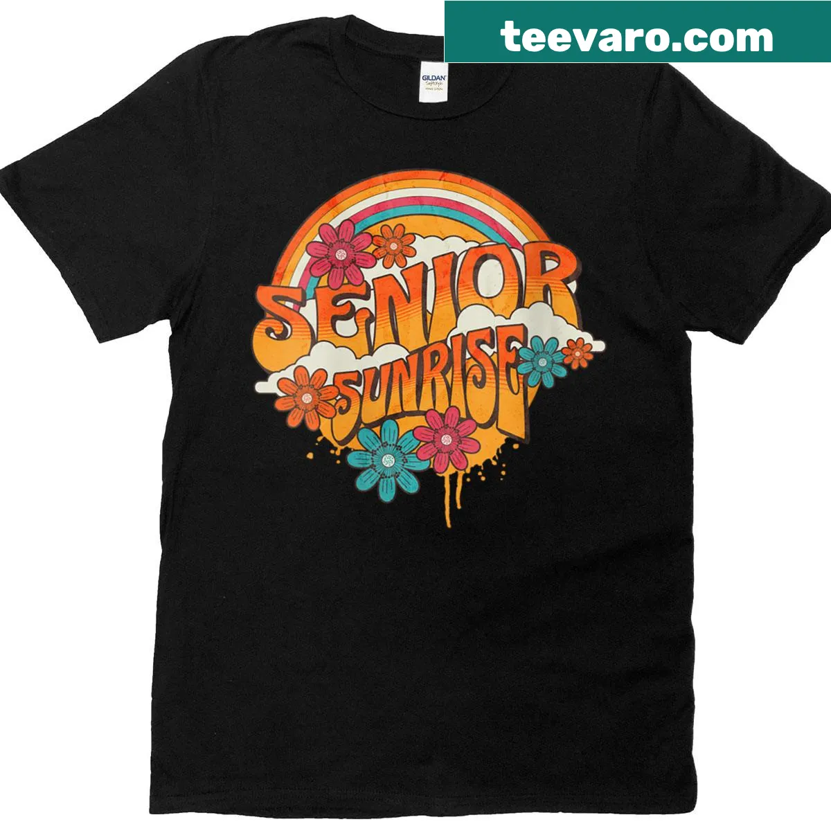 Retro Senior Sunrise 2026 t-shirt for high school graduation — on a men's t-shirt