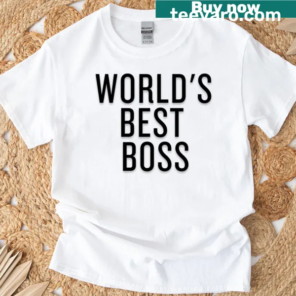 Funny typography t-shirt declaring world's best boss