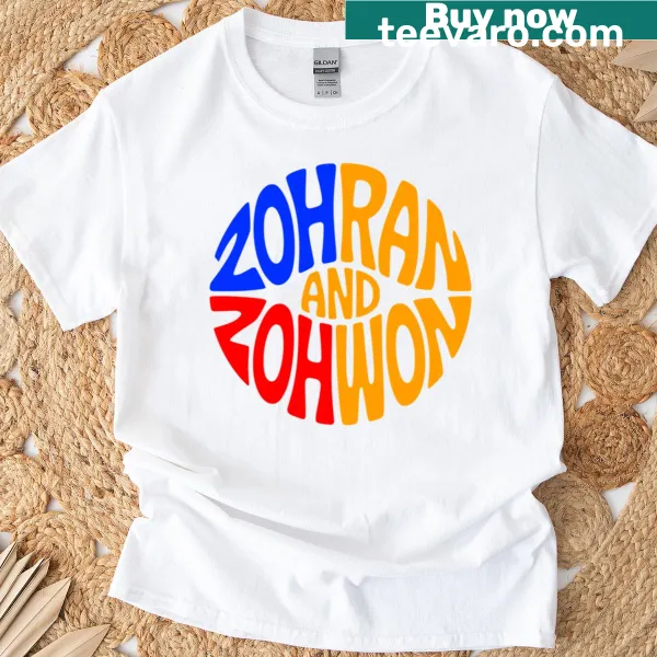 Political t-shirt featuring the names Zohran and Zohwon